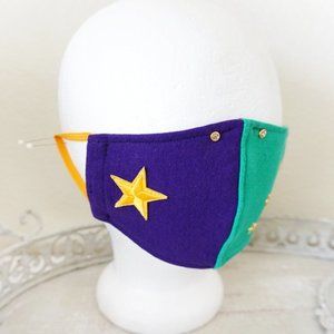 Purple/Green Star Glam Face Mask